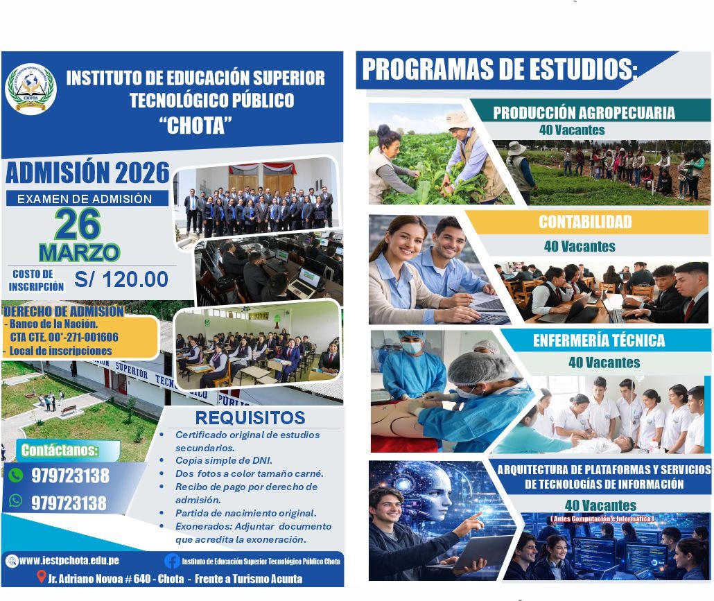 Programa de estudios y examen de admisión